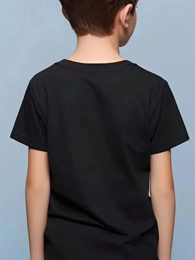 Black rose pattern gold sequin T-shirt, cotton casual round neck short sleeve T-shirt, daily wear, machine washable