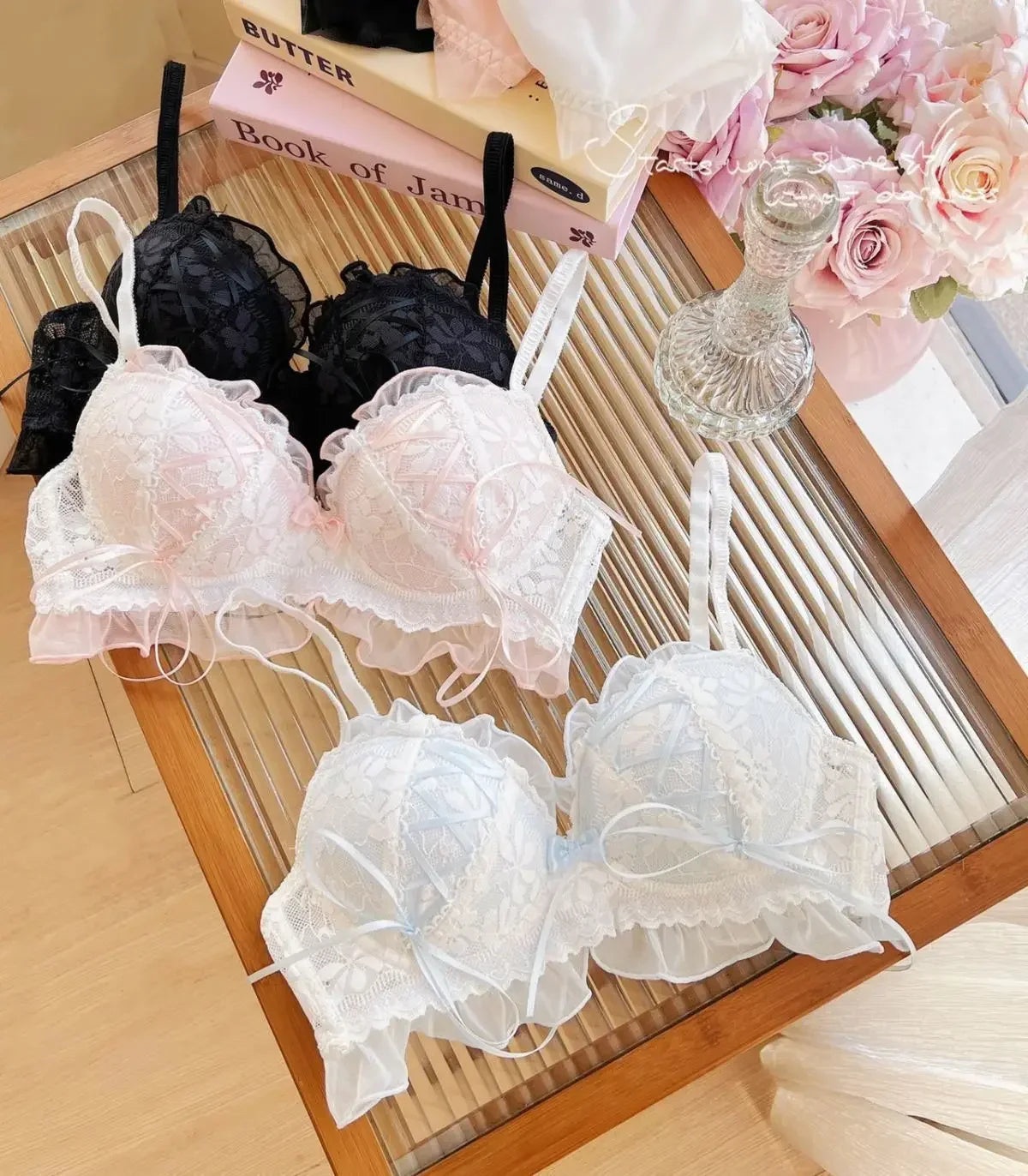 Japanese Style Lolita Princess Wind Lace Lace Lingerie Design for Girls Push-up Bra Women Underwear  Push Up Bra