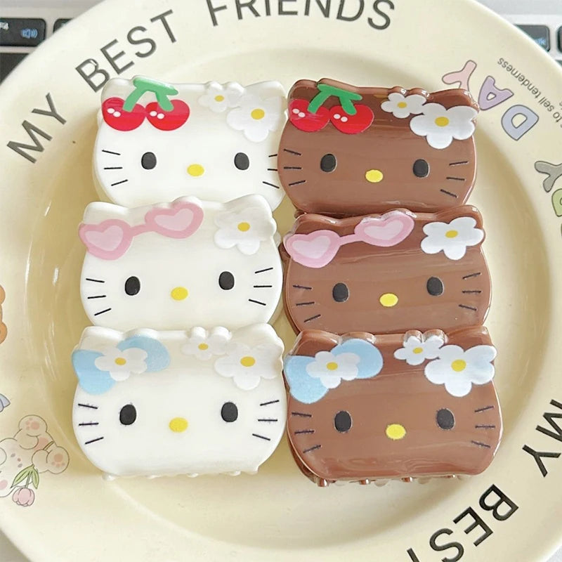 Kawaii Kitty Barrette Cute Sweet Cat Fragmented Hair Shark Clip Anime Cartoon Women Girls Hairpin Headwear Accessories Gifts