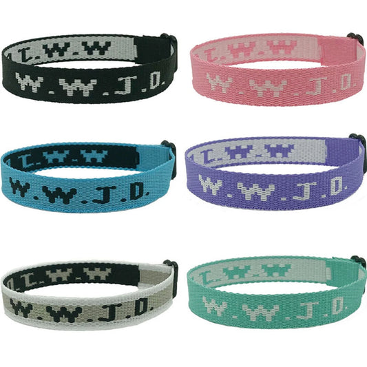 Harong WWJD Adjustable Colorful Bracelets What Wound Jesus Do Bracelets Inspirational Christian Jewelry Gifts for Women Men