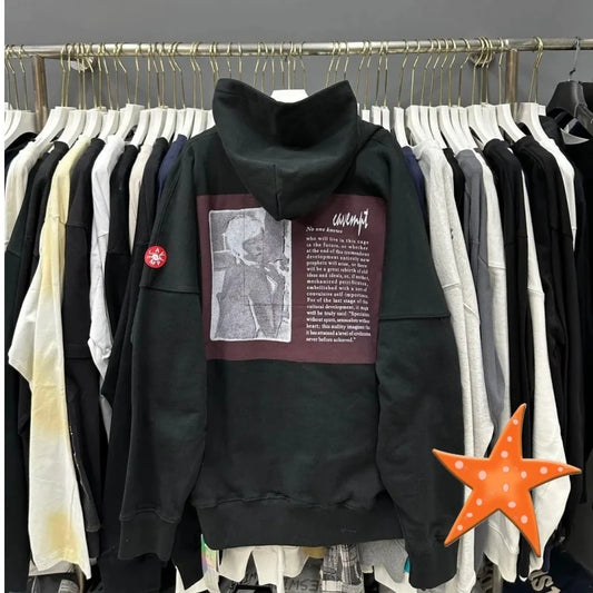 Batik Embroidery Black CAV EMPT Hoodies High Quality CE Retro Pullover Couple Cavempt Hoodie Sweatshirts for Men Women Hooded