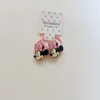 Disney Anime Minnie Mouse Hairrope Hairpin Kawaii Minnie Hair Accessories Cartoon Girl Hairpin Baby Gifts