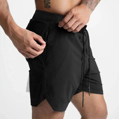 2025 NEW Summer quick-dry Training Shorts Men Sports Casual Clothing Fitness Workout Running Woven Compression Athletics Shorts