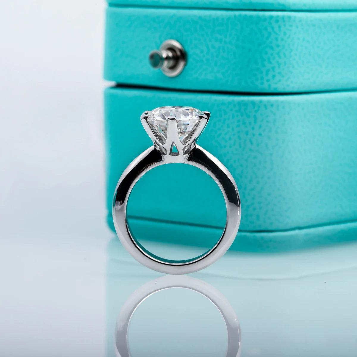AnuJewel 1カラット 2カラット 3カラット 5カラット Dカラー モアサナイト 婚約指輪 レディース 925スターリングシルバー ゴールドメッキ ソリティアリング 卸売り