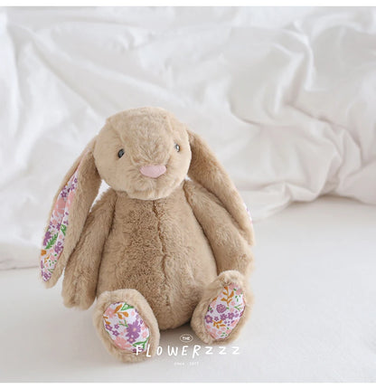 30cm ボニーラビット 花耳ぬいぐるみ 漫画ぬいぐるみ ウサギ人形 子供部屋装飾 おもちゃ 柔らかい 女の子への誕生日プレゼント