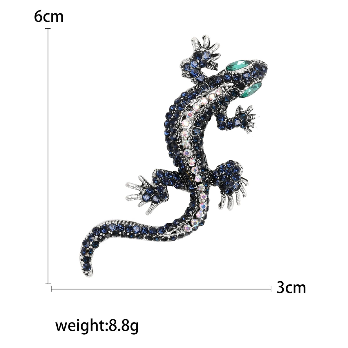 Rhinestone Chameleon Brooch for Women Unisex Enamel Lizard Pin Banquet Party Backpack Gifts Jewelry Accessories
