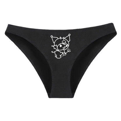 Hello Kitty Pure Cotton Triangle Pants Child Kawaii Pattern Underpants Kuromi Black White Daily Clothes Shorts Birthday Gift