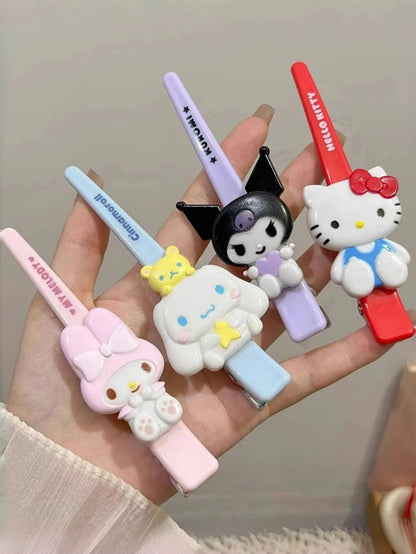 1/2個 ハロー ヘアピン Kitty My Melody Kuromi Cinnamoroll ワードクリップ ヘアアクセサリー ギフト