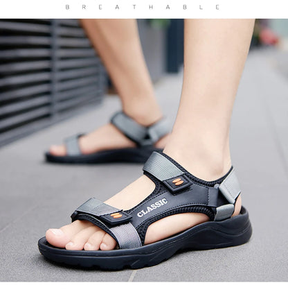 Men Sandals Summer Leisure Beach Holiday Sandals Men Shoes 2023 New Outdoor Sneakers Male Retro Comfortable Casual Sandals Men