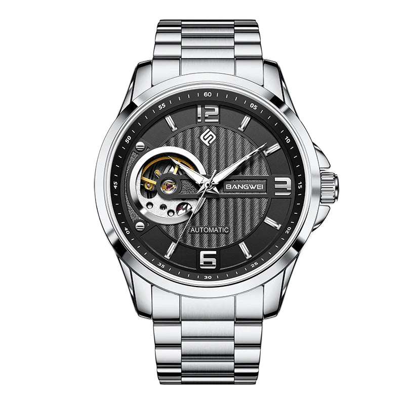 BANGWEI 2025 New Automatic Watches For Men Fashion LIGE Mechanical Mens Watch Waterproof Tourbillon Wristwatches Reloj Hombre