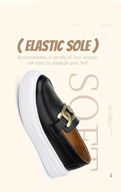 Black Loafers Shoes For Men Luxury Slip-on Shoes Men Unisex Breathable Casual Leather Shoes Man Driving Shoes Zapatos Hombre