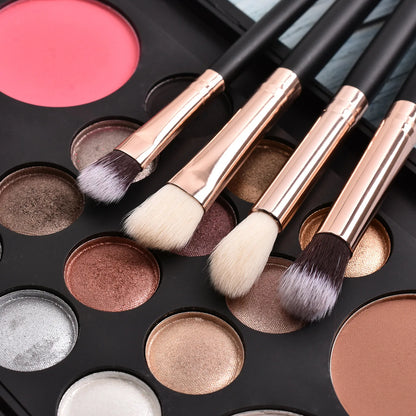 Eyeshadow Makeup Brushes Custom Logo Black Handle Vegan Make Up Brush 12pcs/set Free Private Label Beauty Tools Wholesale 10sets