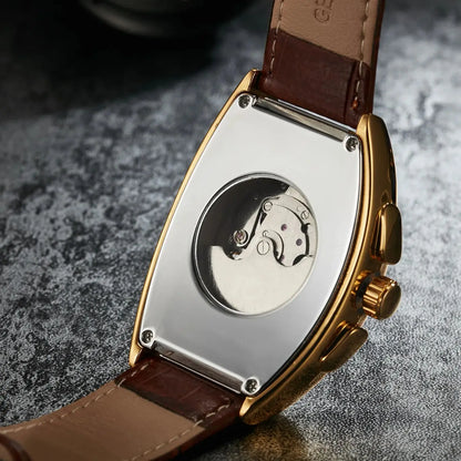 Fashion Men's Watch Wine Barrel Shaped Luminous Tourbillon Fully Automatic Mechanical Movement Mechanical Watch reloj automático