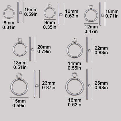 Stainless Steel OT Rings&Toggle Clasps Round Bar For Jewelry Making Necklaces Bracelets Pendants DIY Handmade Accessories