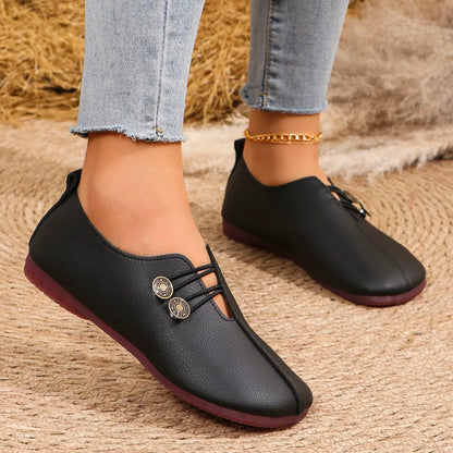 Women Flats Shoes 2025 New Spring Autumn Casual Comfortable Boat Shoes Loafers Round Toe Ballet Outdoor Soft Bottom Flat Shoes