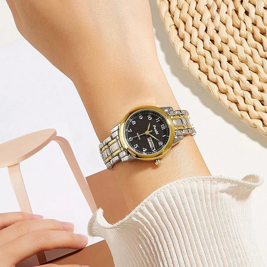 Luxury Women Watches Luminous Waterproof Fashion Ladies Quartz Watch Simple Scale Gold Plated Female Business Wristwatch Clock