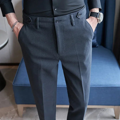 Men's Suit Pants, Fashion Slim Dress Trousers ,White Black Blue Green Pantalones Hombre Fall/Winter Male Pant, 2025 New