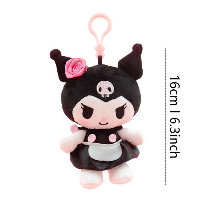 Sanrio Hello Kitty Kuromi Melody Stuffed Toys Pendant Cute Plush Toys Kawaii Keyring Anime Keychain Birthday Gift Party Treats
