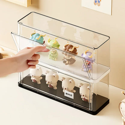 RAKKS Can Be Stacked Blind Box Storage Box Hand Box Dustproof Plastic Box Display Stand Doll Doll Display Box