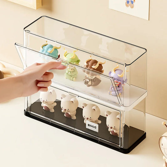 RAKKS Can Be Stacked Blind Box Storage Box Hand Box Dustproof Plastic Box Display Stand Doll Doll Display Box