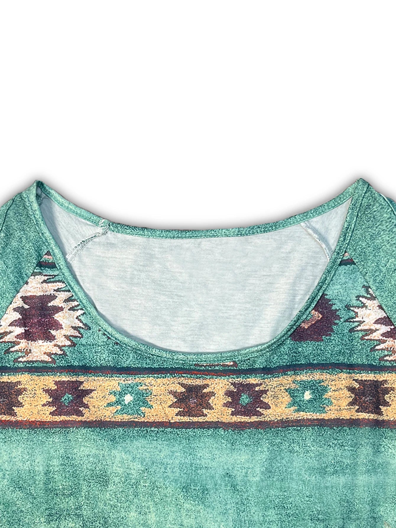 Women's Geometric Print Off-the-shoulder Short Sleeve Dress Western Retro Style Dress Women's Clothing