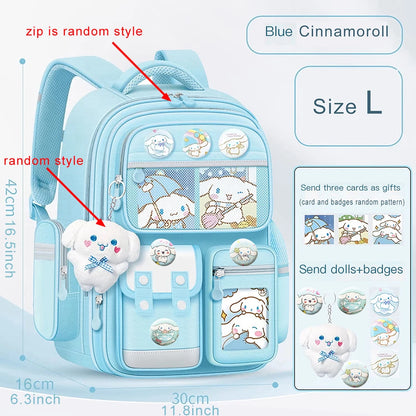 Kuromi Cinnamoroll Capybara My Melody Boy Girls Kids Student Back To School Book Bags, Teenagers Mochila, Laptop Travel Backpack