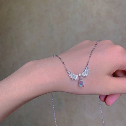 Luxurious Square Pink Zircon Pendant Necklace For Women Fashionable Personalized Daily Accessory Party Jewelry Birthday Gifts