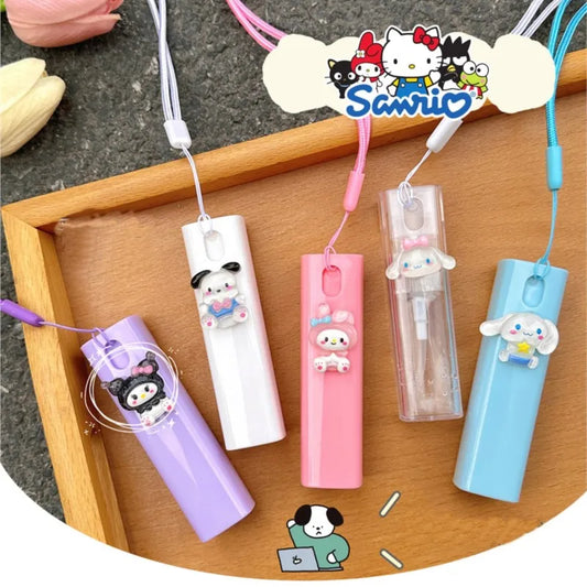 Kuromi Sanrio Spray Bottle Cartoon Anime Cinnamoroll Student Travel Portable Cosmetics My Melody Perfume Alcohol Press Bottled
