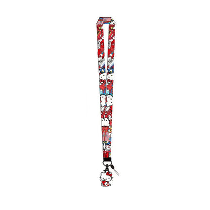 Cute Sanrio Characters Cosplay Accessories Cartoon Neck Strap Lanyard with Phone Strap and Card Holder