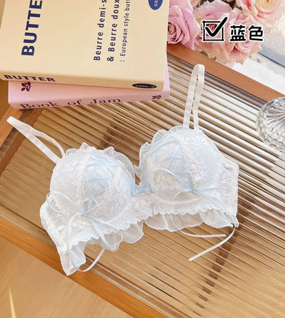 Japanese Style Lolita Princess Wind Lace Lace Lingerie Design for Girls Push-up Bra Women Underwear  Push Up Bra