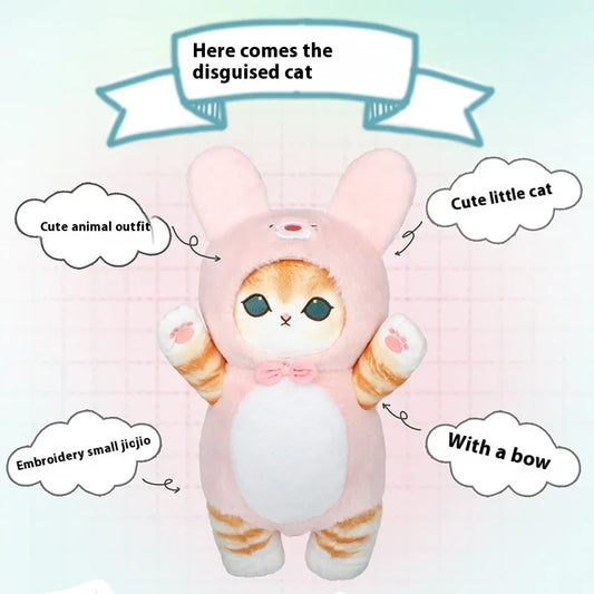 本物のMofusandサメ猫かわいいパンダウサギぬいぐるみ漫画枕抱き枕部屋の装飾誕生日プレゼントかわいいギフト