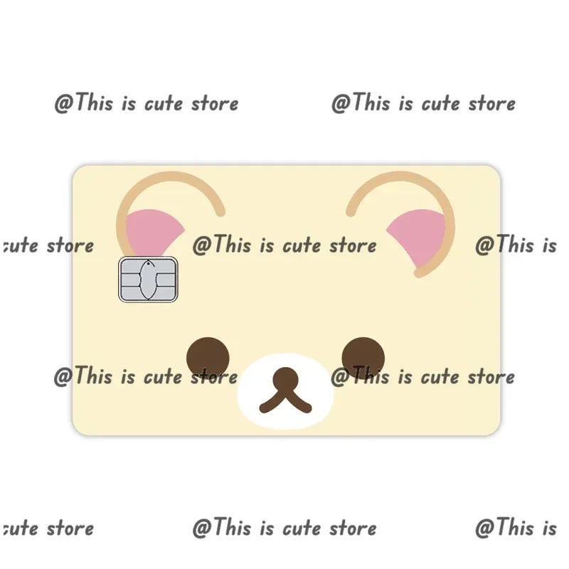 Sanrios Hello Kittys Kuromi Credit Card Skin Stickers for Bank Card Bus Anime Rilakkuma Metro Card Sticker Waterproof Girls Gift