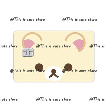 Sanrios Hello Kittys Kuromi Credit Card Skin Stickers for Bank Card Bus Anime Rilakkuma Metro Card Sticker Waterproof Girls Gift