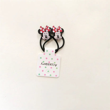 Disney Anime Minnie Mouse Hairrope Hairpin Kawaii Minnie Hair Accessories Cartoon Girl Hairpin Baby Gifts