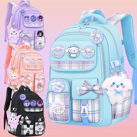 Cute My Melody Kuromi Cinnamoroll Boys Girls Kids Student Back To School Book Bags, Teenagers Mochila, Laptop Travel Backpack