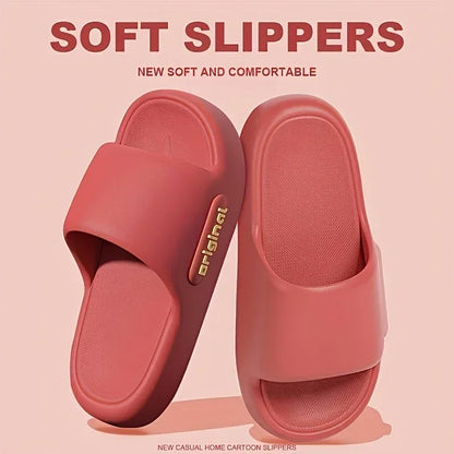 Women's Soft Slippers Thick-Soled Anti-Slip Indoor Outdoor Home Bathroom Relaxing Comfortable Cushioned Sandals，slippers woman