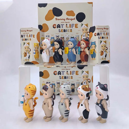 ソニーエンジェル ブラインドボックス キャットライフシリーズ ミニキャットアクションフィギュア おもちゃ 高品質オーナメント 人形 ファン 子供 クリスマスギフト