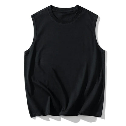 プラスサイズ メンズ ベスト 12XL 14XL コットン タンクトップ メンズ ラウンドネック 大きいサイズ Tシャツ ゆったりフィット ノースリーブ Tシャツ 衣類 100-200KG