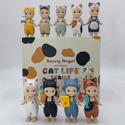 ソニーエンジェル ブラインドボックス キャットライフシリーズ ミニキャットアクションフィギュア おもちゃ 高品質オーナメント 人形 ファン 子供 クリスマスギフト