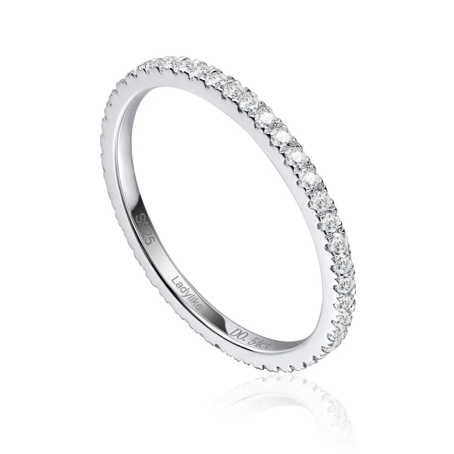 1.4mm Moissanite Wedding Band for Women S925 Sterling Silver Moissanite Rings D Color VVS1 Lab Diamond Ring Fine Jewelry Gift