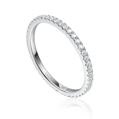 1.4mm Moissanite Wedding Band for Women S925 Sterling Silver Moissanite Rings D Color VVS1 Lab Diamond Ring Fine Jewelry Gift