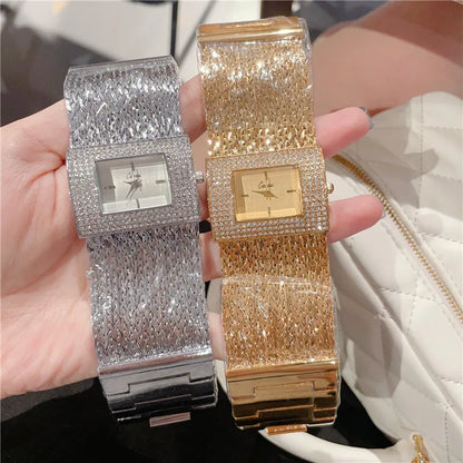 Luxury Fashion Gold watches for women Large Dial Delicate Bracelet Quartz womens watch Water Resistant reloj mujer