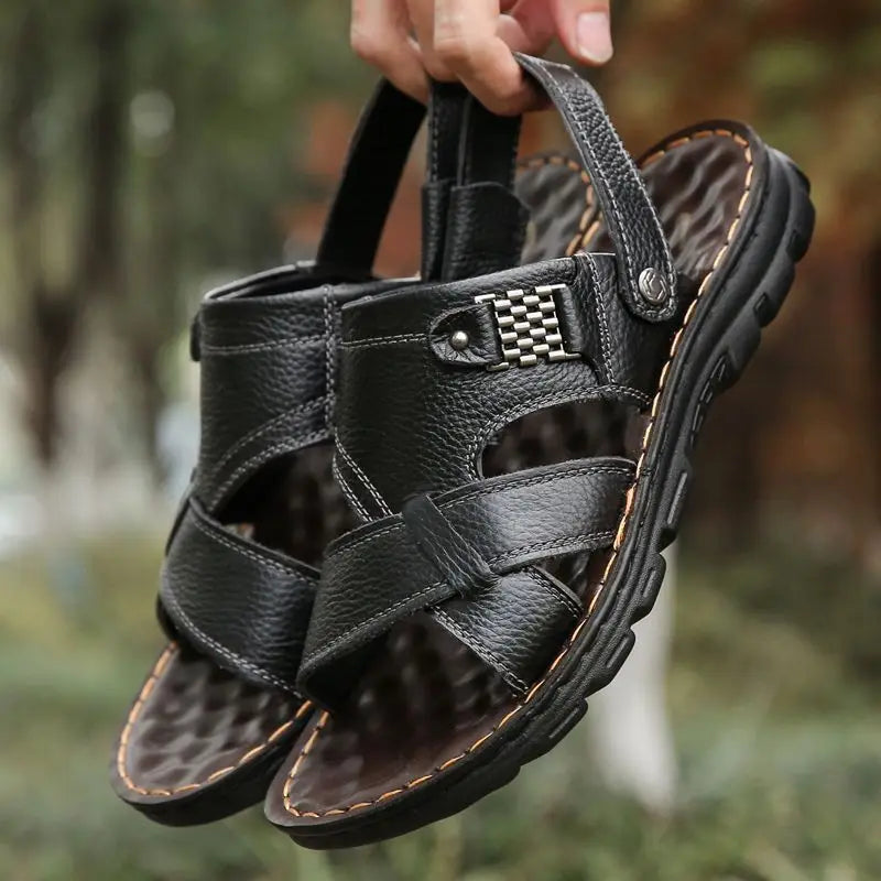 2025 New Men's Sandals for Men's Summer, Dual use for Cooling, Soft soled Exterior, Middle aged, Dad's Shoes, Elderly Shoes