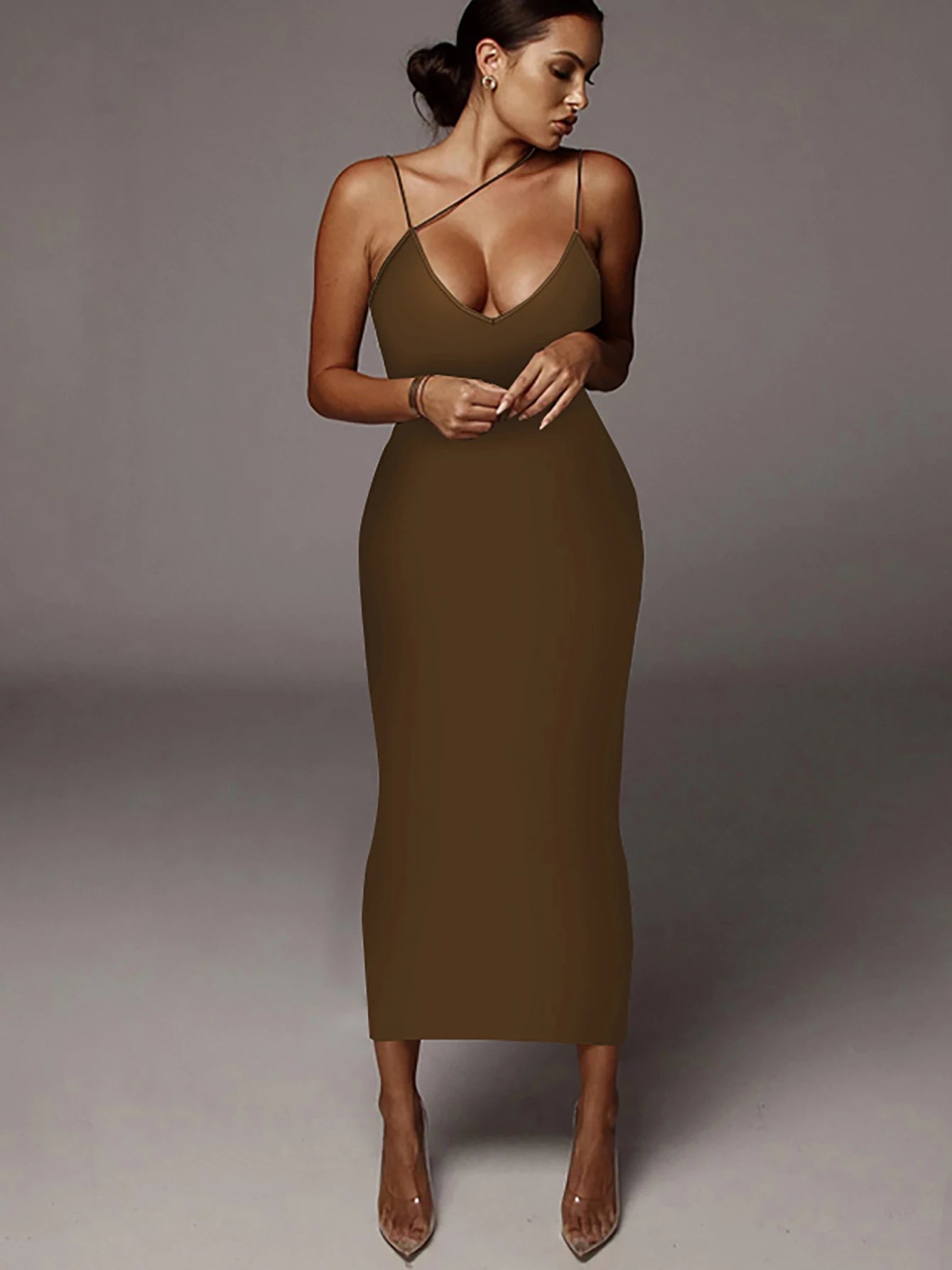 Dulzura Women Party Club Evening Streetwear Leopard Bodycon Midi Dress 2024 Summer Clothes Wholesale Items For Business