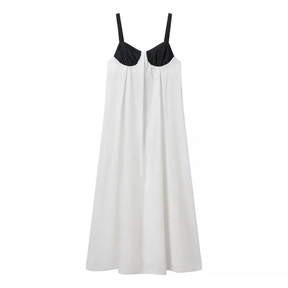 Puloru Night Clubbing Party Dresses Women Patchwork Backless Sleeveless Loose Fit Slips Long Dress Gown Evening Vestidos