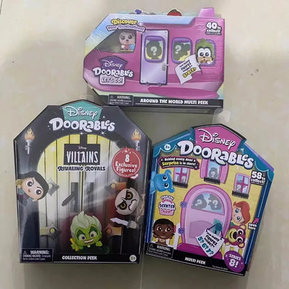 Anime Disney Doorables Figures Villain Glass Eye Kawaii Doll Surprise Blind Box Toys Cartoon Model Collectible Kids Gifts