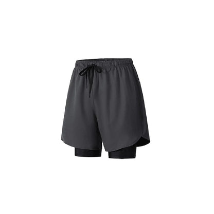 Men Swim Trunks Double-Layer Comfort Compression Liner Swim Shorts Quick Dry Beach Pants 7"