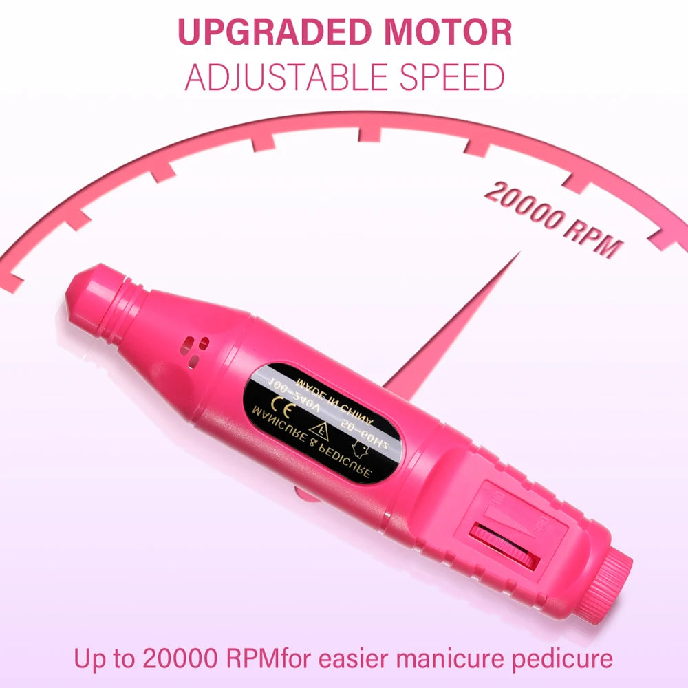 LINMANDA 6 in 1 電動ネイルドリルキット ネイルポリッシャー マニキュア ポータブルネイルファイル ネイルドリル機器 ペンツール マシン