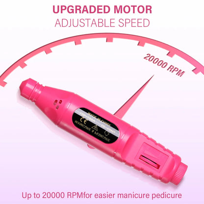 LINMANDA 6 in 1 電動ネイルドリルキット ネイルポリッシャー マニキュア ポータブルネイルファイル ネイルドリル機器 ペンツール マシン