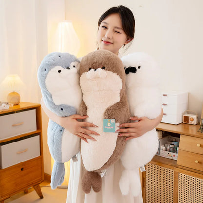 高品質 本物 かわいい 漫画 海の生き物 カワウソ ぬいぐるみ 枕 ヘッドセット ブルーシール カワウソ ぬいぐるみ 誕生日プレゼント